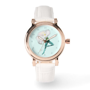 Pulsera Reloj de bailarina lirio de calla regalo para bail