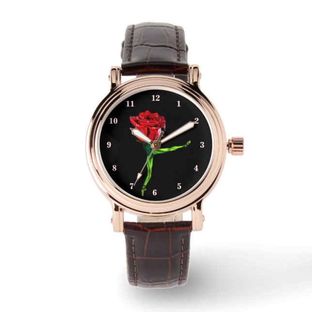 Pulsera Reloj de bailarina rosa (Anverso)