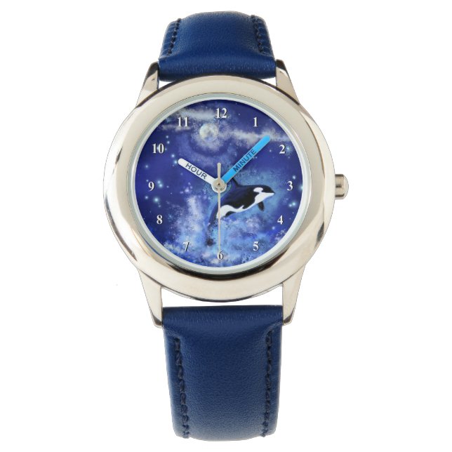 Pulsera Reloj de ballena asesina saltando (Anverso)