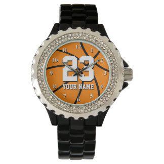 Pulsera Reloj de baloncesto con número y nombre personaliz