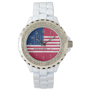 Pulsera Reloj de bandera del atolón Bikini patriótico