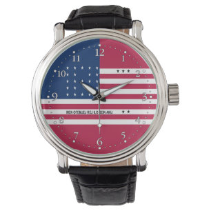 Pulsera Reloj de bandera del atolón Bikini patriótico