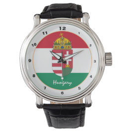Pulsera reloj de bandera húngara, moda Emblem y Hungría