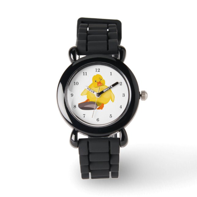Pulsera Reloj de bebé de duckino amarillo (Anverso)