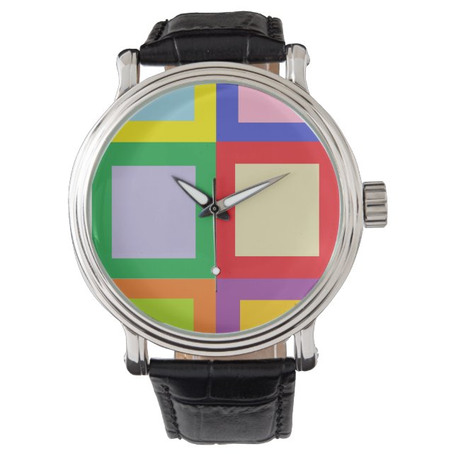 Pulsera Reloj de Bloques Coloridos (Anverso)