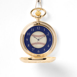 Pulsera Reloj de bolsillo de béisbol de oro
