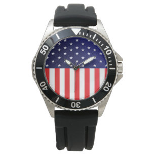 Pulsera Reloj de bolsillo del monograma de la bandera esta