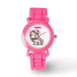 Pulsera Reloj de bolsillo festivo rosa personalizado eWatc