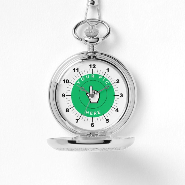 Pulsera Reloj de bolsillo plateado - Personalizado (Anverso)