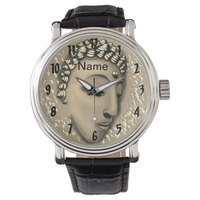 Pulsera Reloj de Buda de la paz sepia (Anverso)