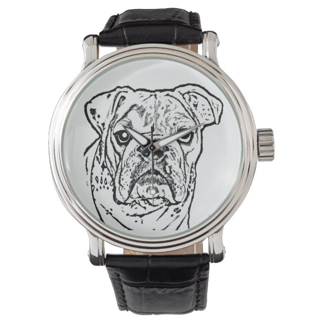 Pulsera Reloj de Bulldog inglés (Anverso)