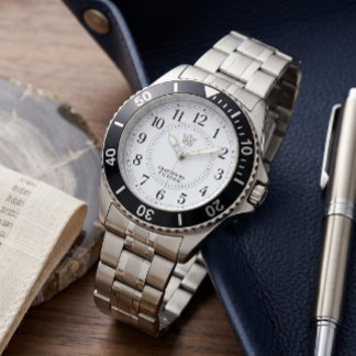 Pulsera Reloj de buzo de acero plateado con corona crestad