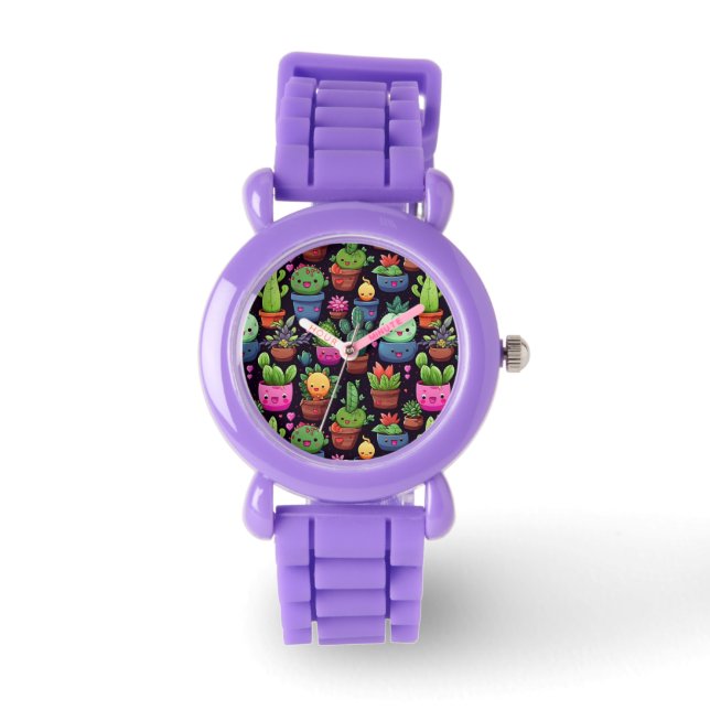 Pulsera Reloj de Cactus Kawaii #2 (Anverso)