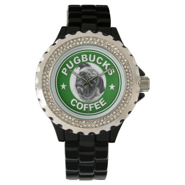 Pulsera Reloj de café de Pugbucks (Anverso)