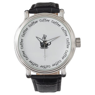 Pulsera Reloj de café divertido: "Café O’Clock"