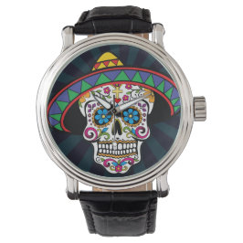 Pulsera Reloj de Calavera de Azúcar