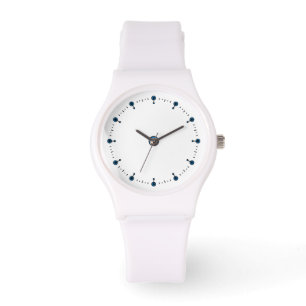 Pulsera Reloj de cara innumerable con puntos azules