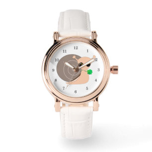 Pulsera Reloj de caracol con trébol
