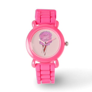 Pulsera Reloj de carnaval de algodón con espuma rosa