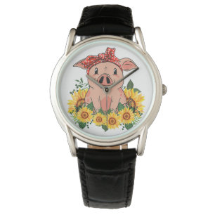 Pulsera Reloj de cerdo Art Cute Cerdo Regalos Watch