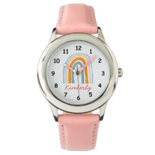Pulsera Reloj de chica de nombre personalizado con bonito