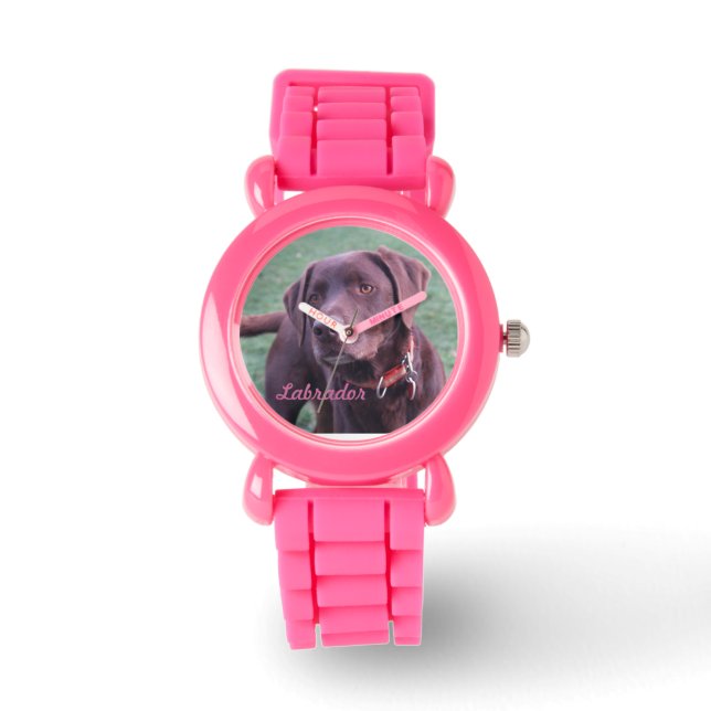 Pulsera Reloj de chocolate de Labrador (Anverso)