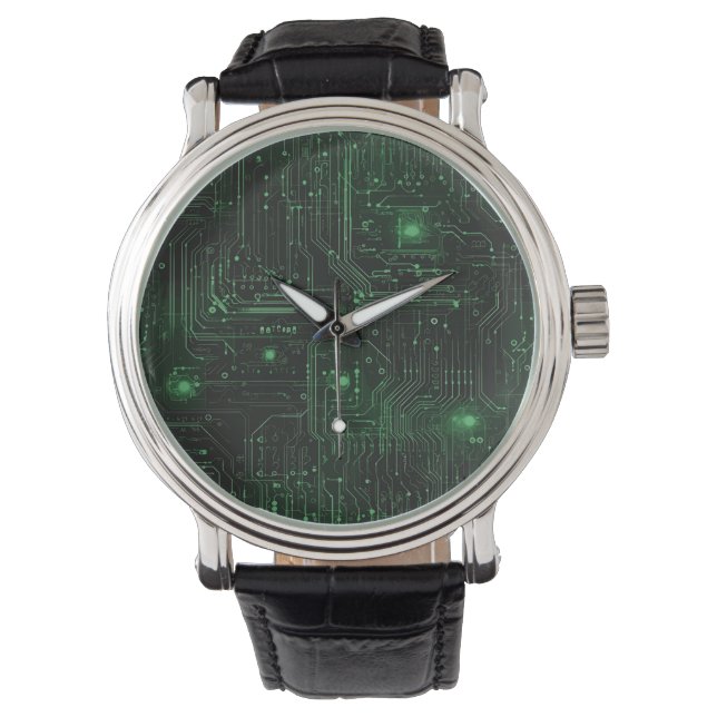Pulsera Reloj de circuito de neón (Anverso)