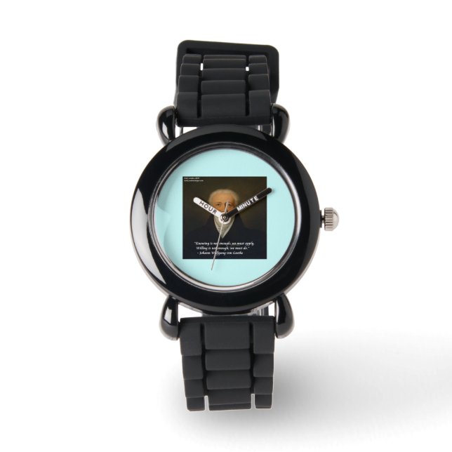 Pulsera Reloj de Cita de von Goethe para Tomar Acción (Anverso)