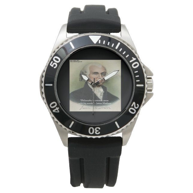 Pulsera Reloj de citas de sentido común de James Madison (Anverso)