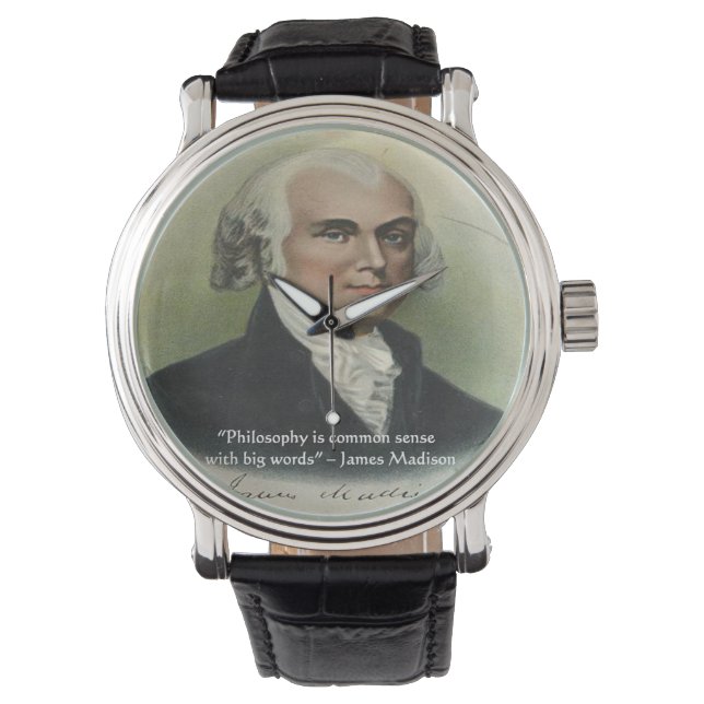 Pulsera Reloj de citas de sentido común de James Madison (Anverso)