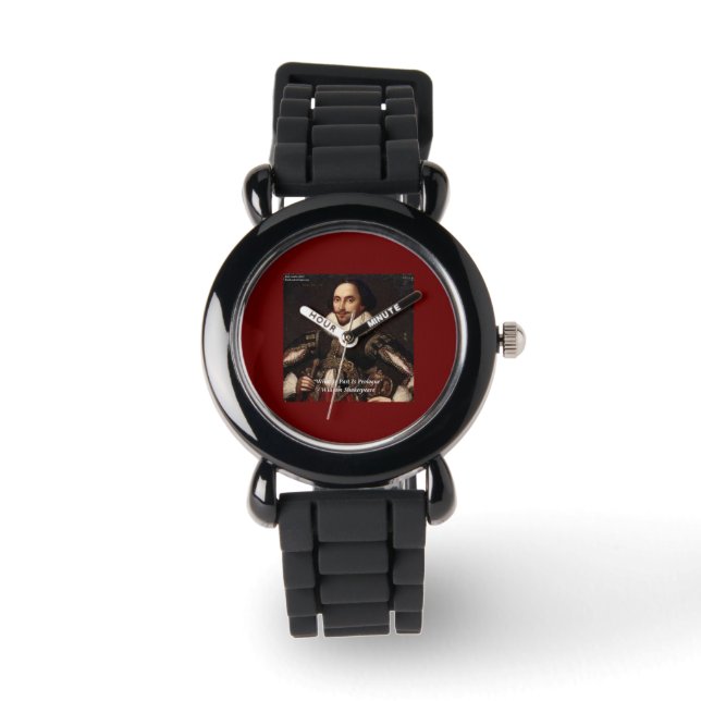 Pulsera Reloj de citas de Shakespeare y "Pasado/Prólogo" (Anverso)
