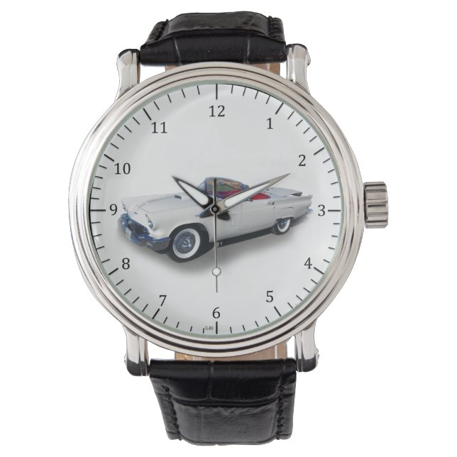 Pulsera Reloj de coche clásico gris de 1957 (Anverso)