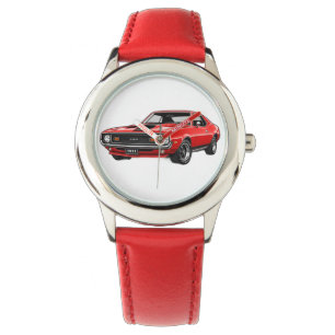 Pulsera Reloj de coche muscular clásico rojo