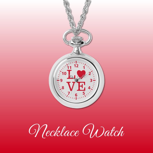 Pulsera Reloj de collar de amor rojo y gris (Subido por el creador)