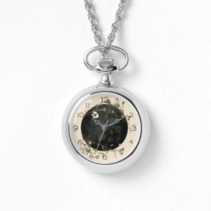 Pulsera Reloj de collar de la fase lunar floral