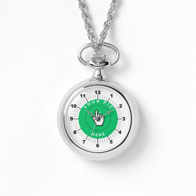 Pulsera Reloj de collar de plata - Personalizado (Anverso)
