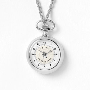 Pulsera Reloj de collar de plata - Personalizado (añadir i