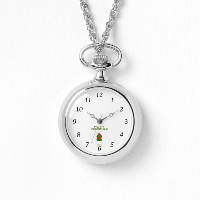Pulsera Reloj de collares de plata para pasteles navidades (Anverso)