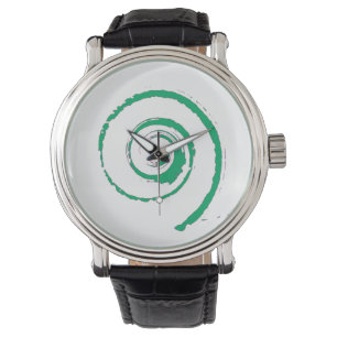 Pulsera Reloj de correa de cuero negro vintage para hombre