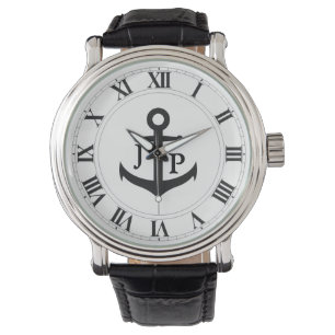Pulsera Reloj de correa de cuero vintage masculino del buq