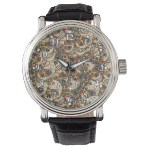 Pulsera Reloj de cráneo steampunk