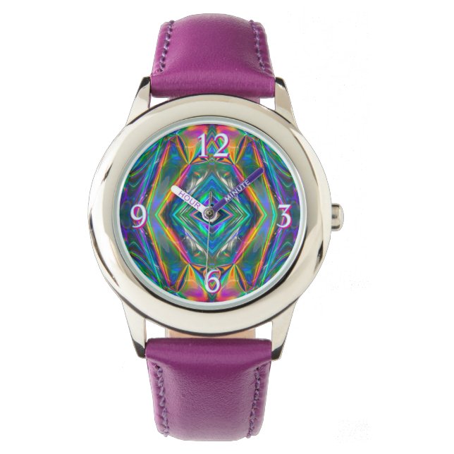 Pulsera Reloj de Cromo Irisado (Anverso)