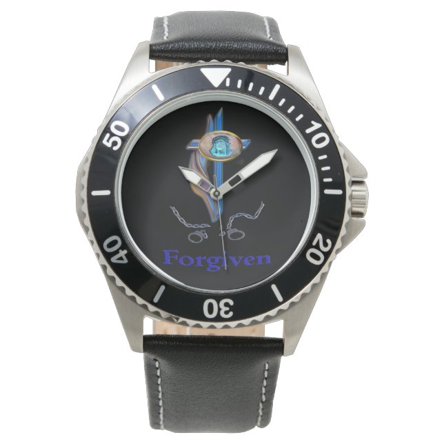 Pulsera reloj de cruz cristiana (Anverso)