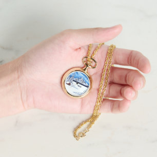 Pulsera Reloj de cuello de oro Winter Wonder