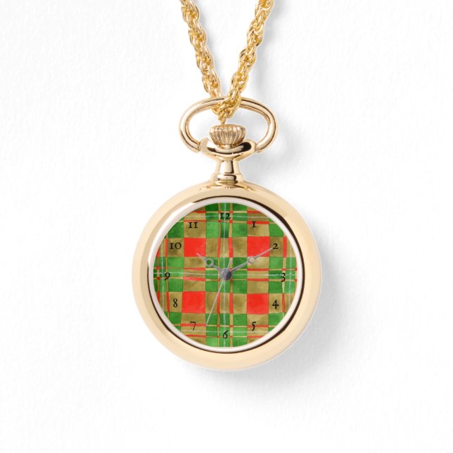 Pulsera Reloj de cuello MAC GREGOR TARTAN oro (Anverso)