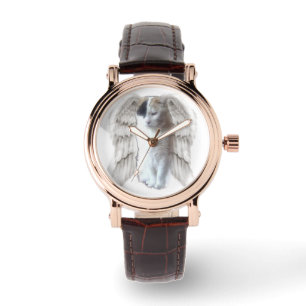 Pulsera Reloj de cuero marrón femenino de Angel Spotty