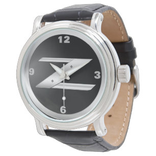 Pulsera Reloj de cuero negro 350Z para hombre