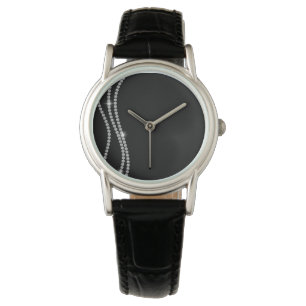Pulsera reloj de cuero para mujer