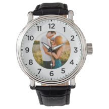 Reloj de cuero personalizado de entrada de foto