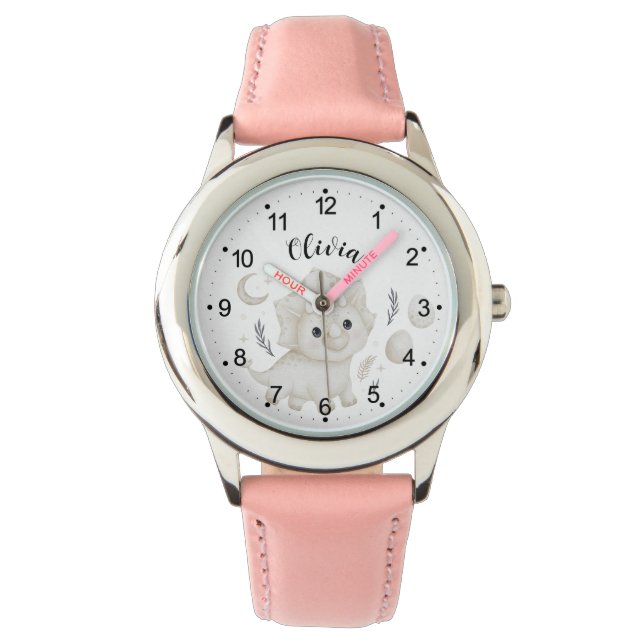 Pulsera Reloj de cumpleaños personalizado para niños con d (Anverso)